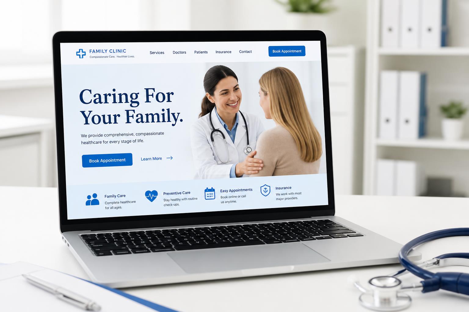 Preview of Family Clinic website design